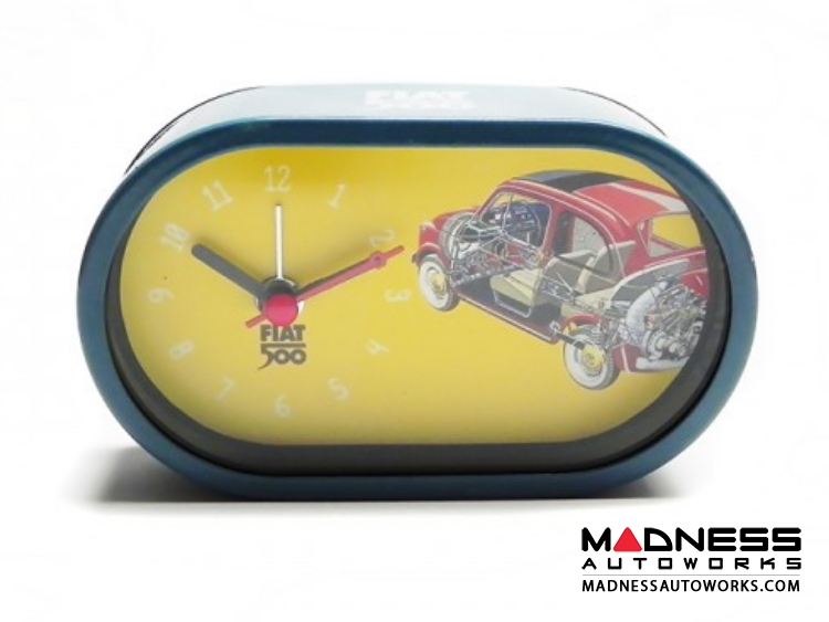 Classic Fiat 500 Alarm Clock Outline 500 MADNESS Auto Parts and